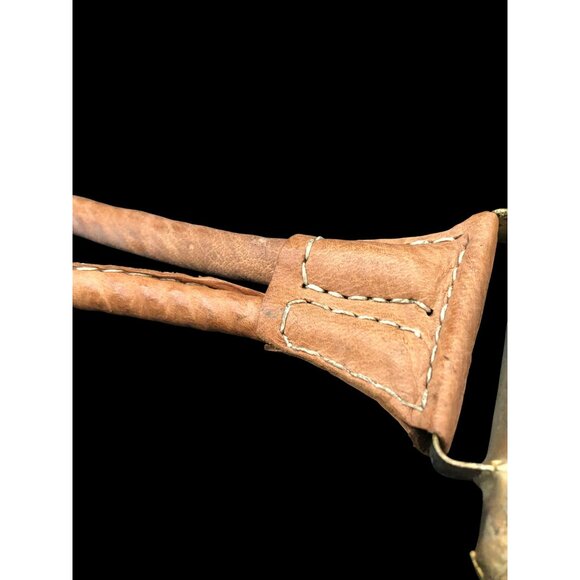 Hand-Forged Rustic Cow Bell With Braided Leather Strap 13"x6" For Farm Decor Or - Picture 5 of 7